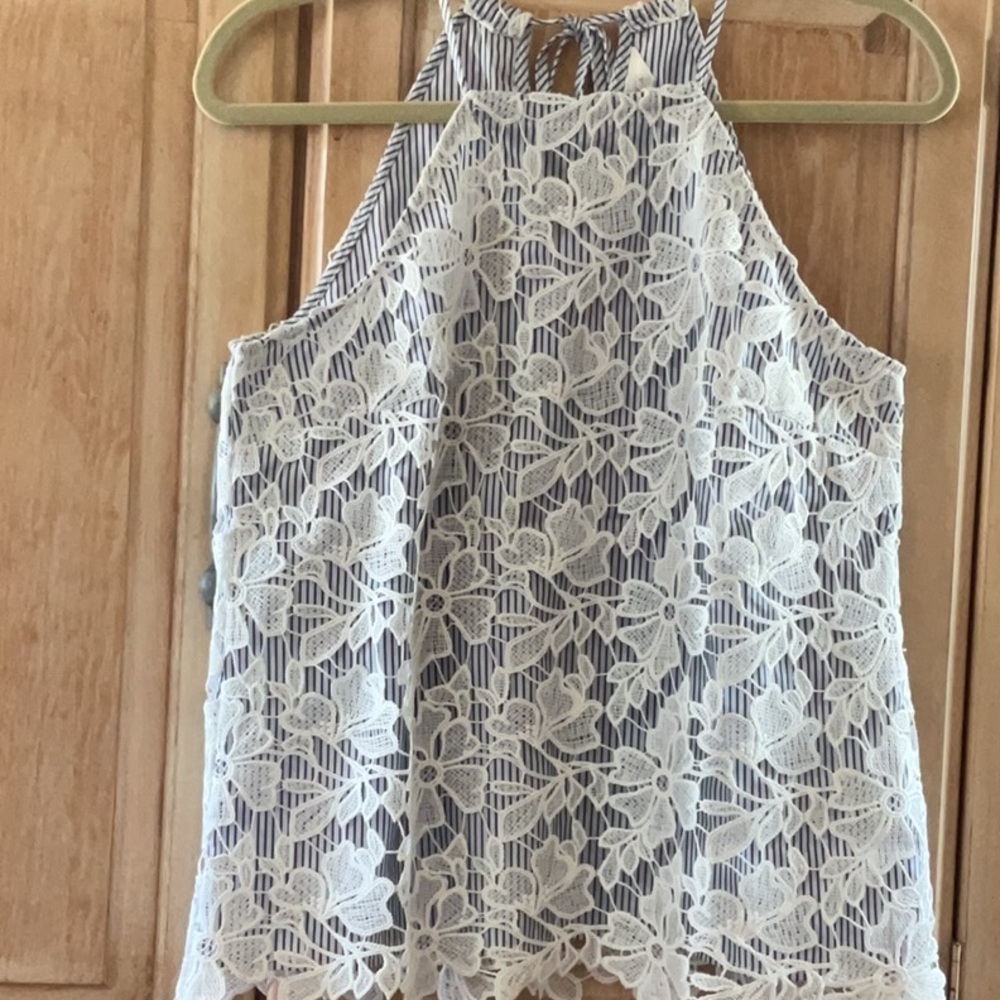 Beautiful lace overlay summer top